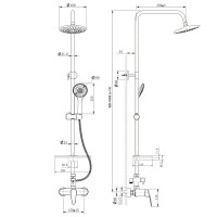 Душевая система Lemark Linara LM0460C, хром