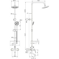 Душевая система Lemark Linara LM0462C, с изливом