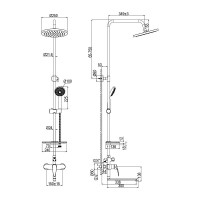 Душевая система Lemark Linara LM0462CF, хром