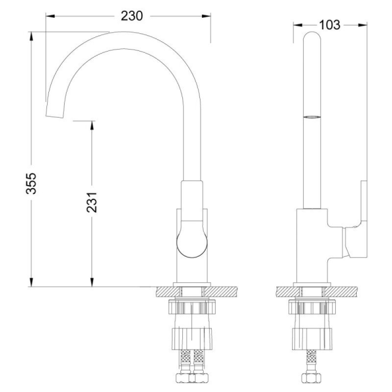 Смеситель Lemark Aura LM0605C для кухонной мойки
