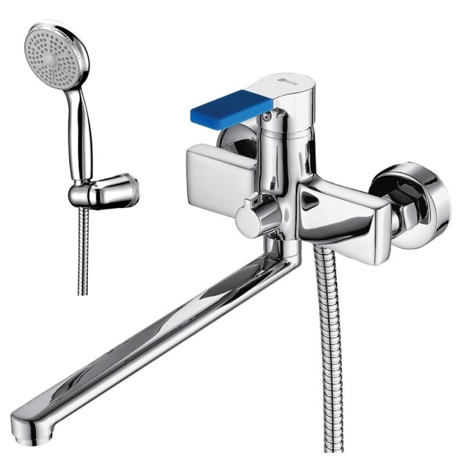 Смеситель для ванны и душа Lemark Aura LM0651C, с душевым гарнитуром, хром