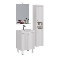 Пенал Lemark Romance 35 см, подвесной/напольный, цвет белый глянец, LM07R35P