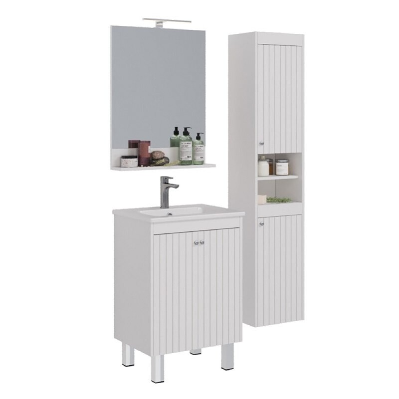 Пенал Lemark Romance 35 см, подвесной/напольный, цвет белый глянец, LM07R35P