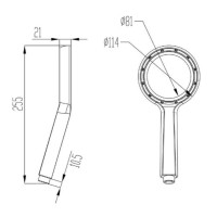 Душевая лейка Lemark LM0820C 11.4 x 25.5 см 1-х функциональная, хром