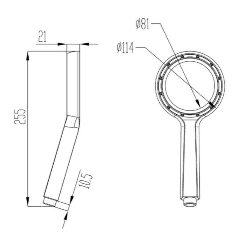 Душевая лейка Lemark LM0820C 11.4 x 25.5 см 1-х функциональная, хром