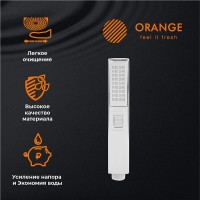 Душевая лейка Orange Stick LM08CR, 2 режима струи, хром
