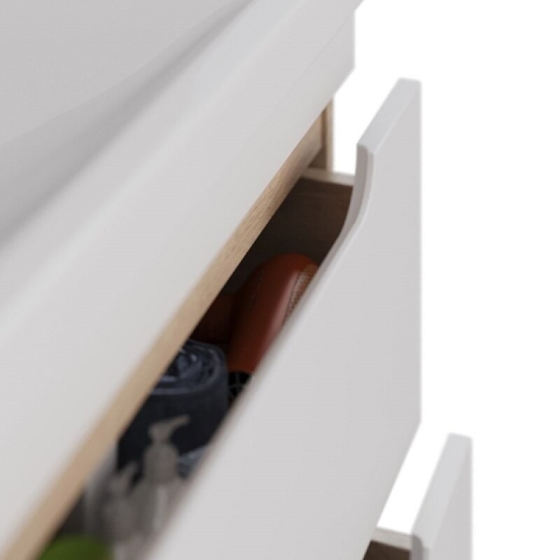 Тумба под раковину Lemark Olivia 65 см, подвесная, корпус дуб кантри матовый, фасад белый глянец, LM08OL65T