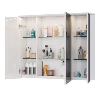 Шкаф зеркальный Lemark Zenon 100 х 80 см, подвесной, с LED-подсветкой, теплый свет, цвет корпуса белый глянец, LM100ZS-Z