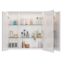 Шкаф зеркальный Lemark Zenon 100 х 80 см, подвесной, с LED-подсветкой, теплый свет, цвет корпуса белый глянец, LM100ZS-Z