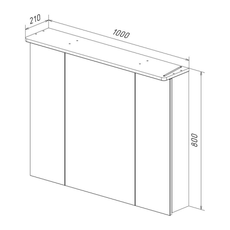 Шкаф зеркальный Lemark Zenon 100 х 80 см, подвесной, с LED-подсветкой, теплый свет, цвет корпуса белый глянец, LM100ZS-Z