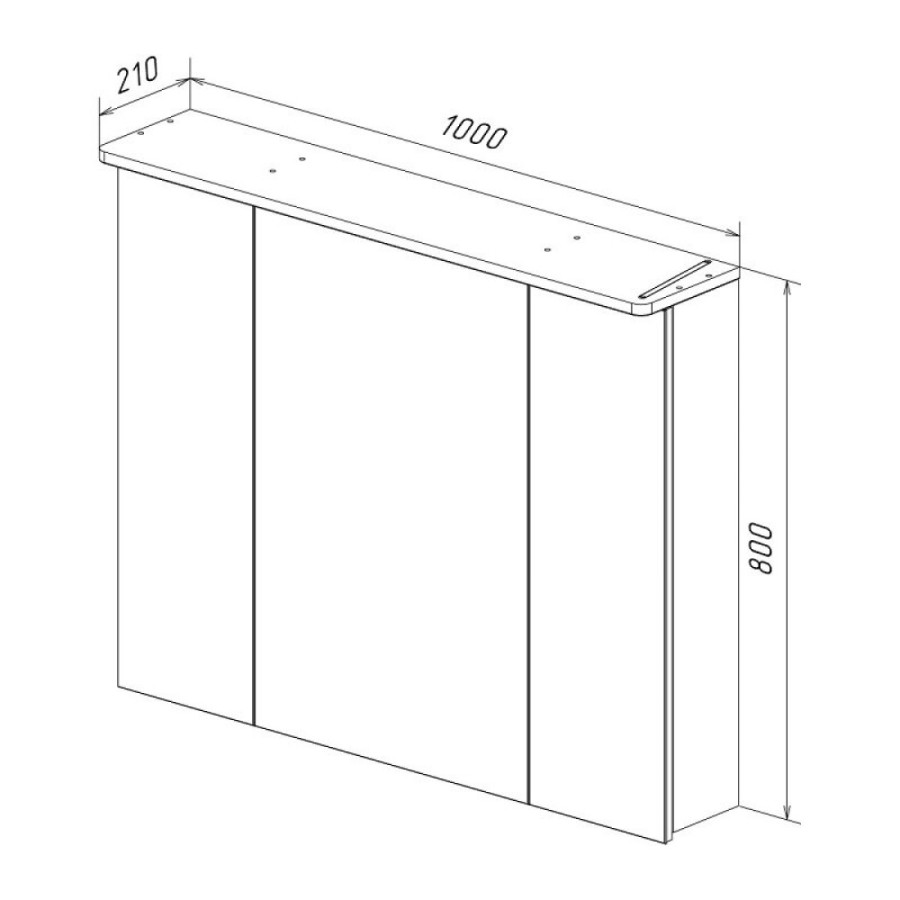 Шкаф зеркальный Lemark Zenon 100 х 80 см, подвесной, с LED-подсветкой, теплый свет, цвет корпуса белый глянец, LM100ZS-Z