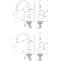 Смеситель для кухонной мойки Lemark Ortus LM11305C, хром