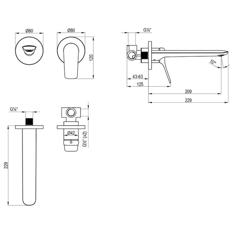 Смеситель для раковины Lemark Ortus LM11326C, хром