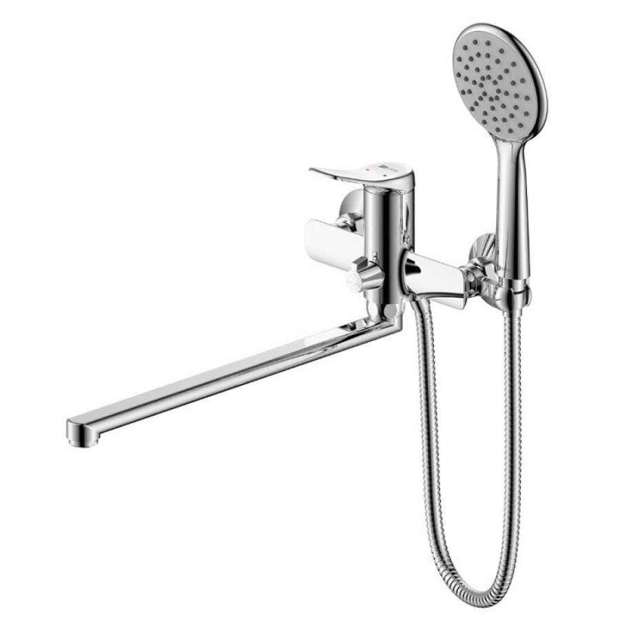 Смеситель для ванны и душа Lemark Ortus LM11351C, с душевым гарнитуром, хром