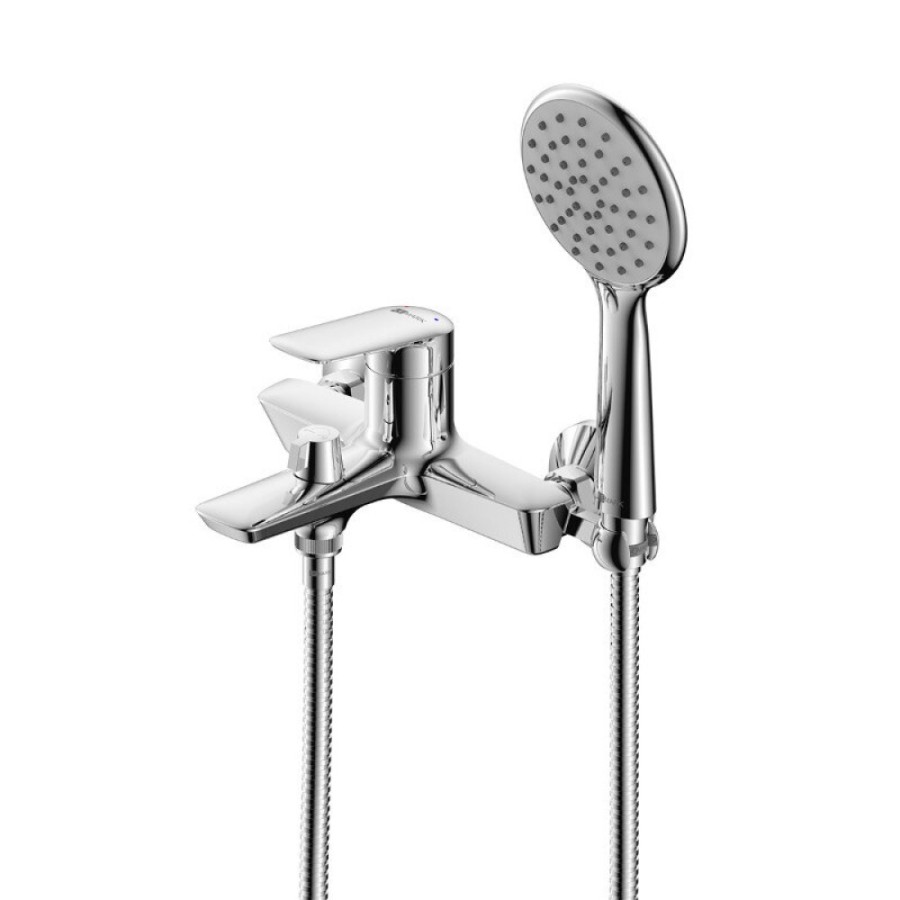 Смеситель для ванны и душа Lemark Verba LM11414C, с душевым гарнитуром, хром
