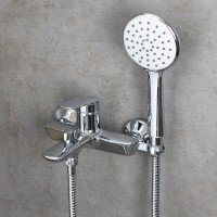 Смеситель для ванны и душа Lemark Verba LM11414C, с душевым гарнитуром, хром