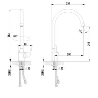 Смеситель Lemark plus Advance LM1205C для кухонной мойки, хром
