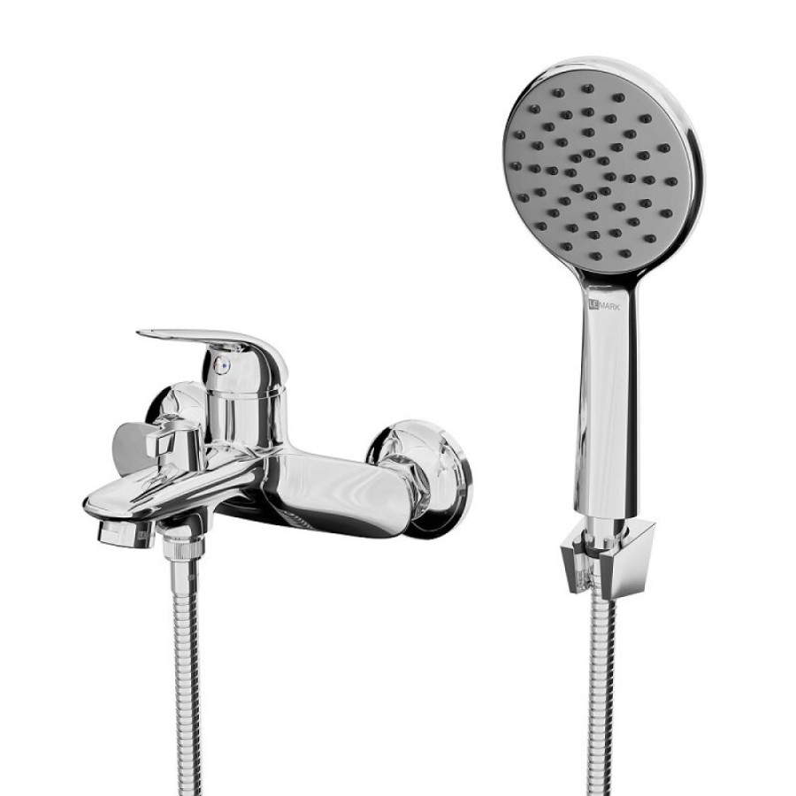 Смеситель для ванны и душа Lemark plus Advance LM1214C, с душевым гарнитуром, хром