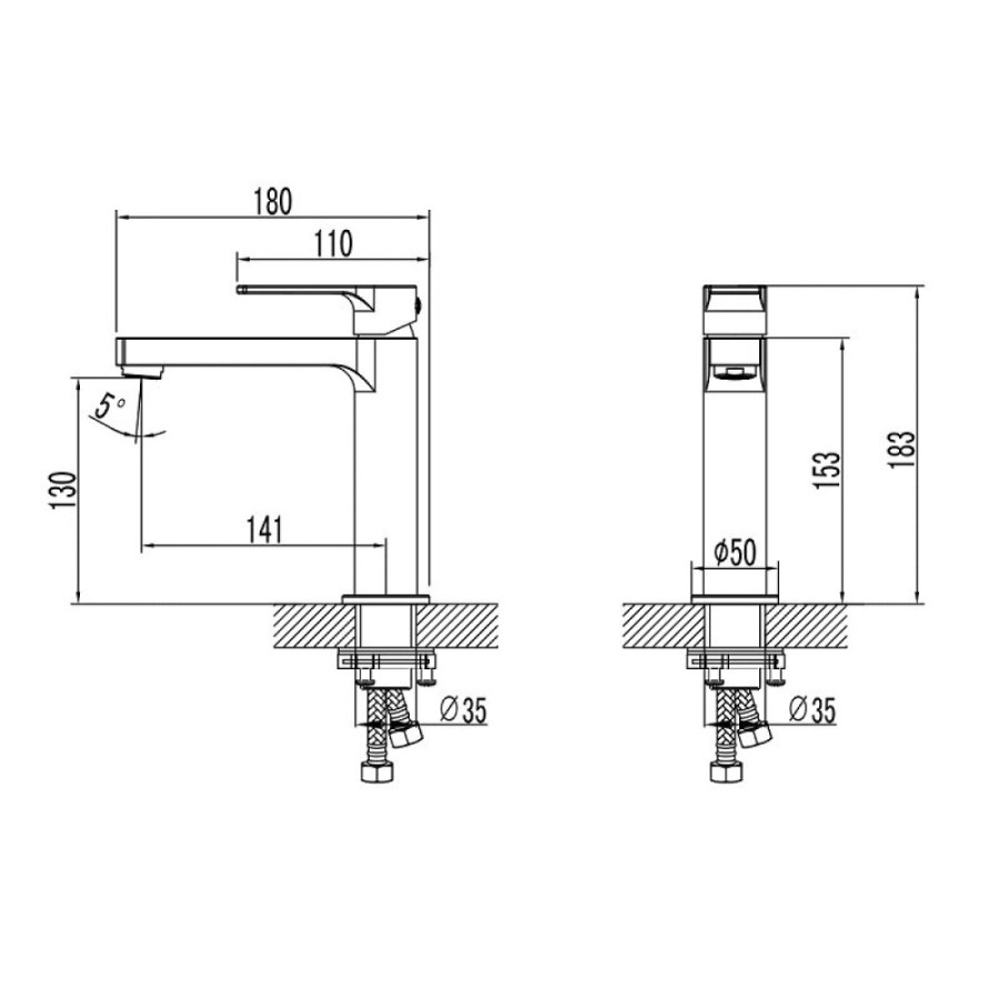 Смеситель Lemark plus Grace LM1537C для раковины, хром