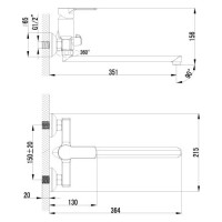 Смеситель Lemark LM1551C Grace plus универсальный