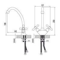 Смеситель Lemark Standard LM2104C для кухонной мойки, хром