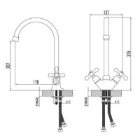Смеситель Lemark Standard LM2105C для кухонной мойки, хром