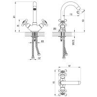 Смеситель для раковины Lemark Standard LM2107C, хром