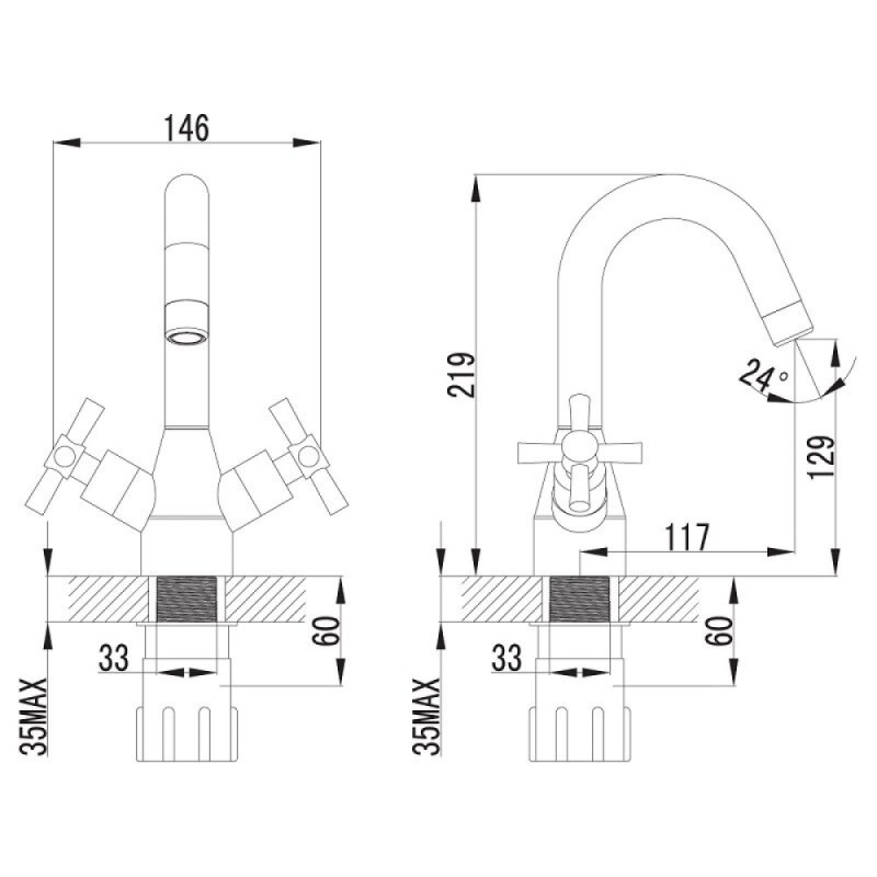 Смеситель для раковины Lemark Neo LM2207C, хром