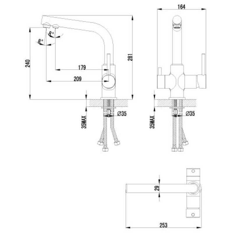 Смеситель Lemark Comfort LM3061C для кухонной мойки, хром