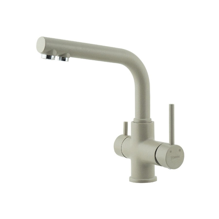 Смеситель для кухонной мойки Lemark Comfort LM3061PGR с подключением к фильтру, грей
