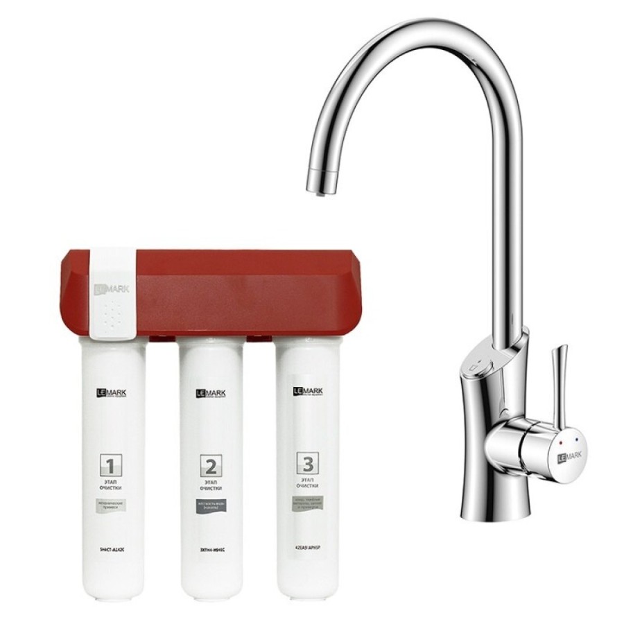 Смеситель для кухонной мойки Lemark Comfort LM3072C086, с фильтром Optima, хром