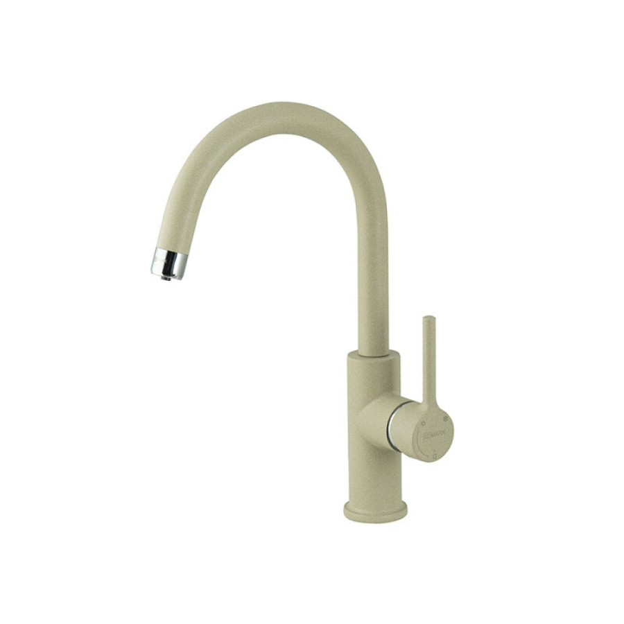 Смеситель для кухонной мойки Lemark Comfort LM3073PBG с подключением к фильтру, бежевый