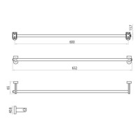 Полотенцедержатель Lemark Omega LM3138, 63 см, хром