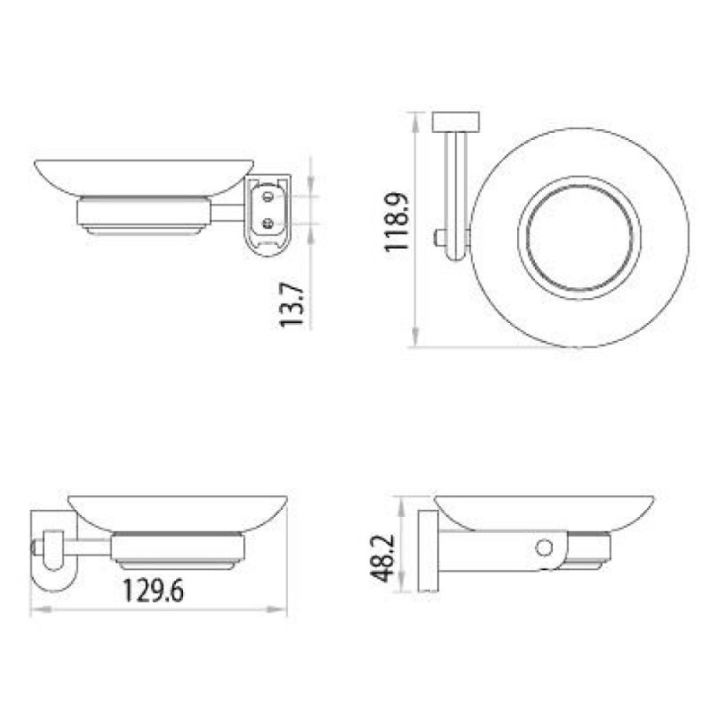 Мыльница с держателем Lemark Omega LM3143C