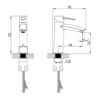 Смеситель для раковины Lemark Atlantiss LM3237C, хром