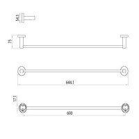 Полотенцедержатель Lemark Atlantiss LM3238C, 64 м, хром