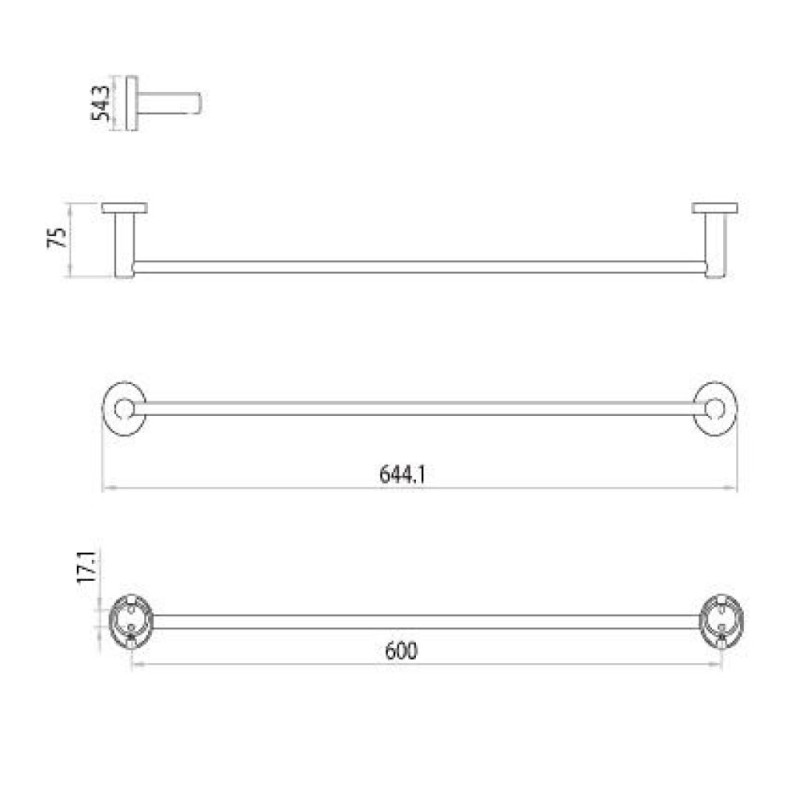 Полотенцедержатель Lemark Atlantiss LM3238C, 64 м, хром
