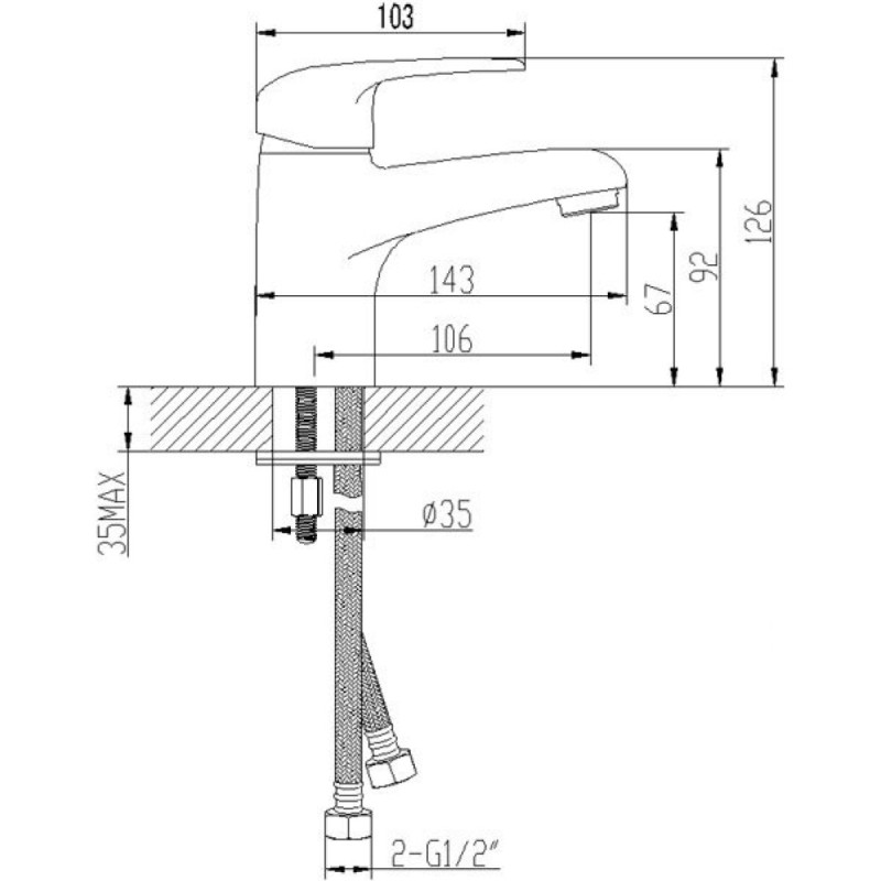 Смеситель Lemark Pramen LM3306C для раковины, хром