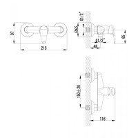 Смеситель с гигиеническим душем Lemark PRAMEN LM3318B, бронза
