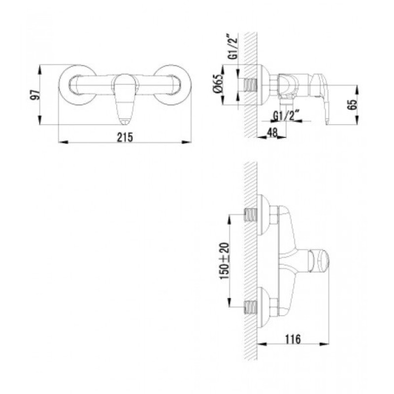 Смеситель с гигиеническим душем Lemark PRAMEN LM3318B, бронза