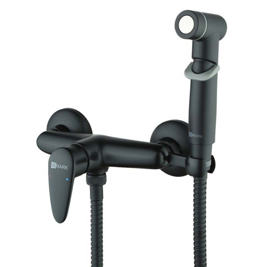 Гигиенический душ Lemark Pramen, LM3318BL со смесителем, черный матовый