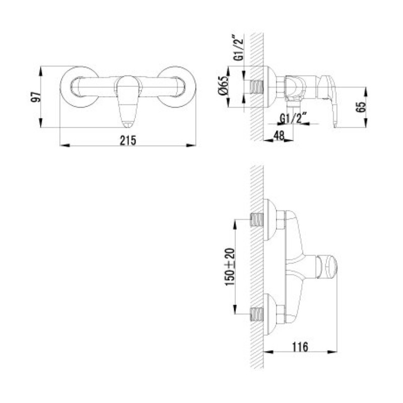 Гигиенический душ Lemark Pramen, LM3318C, со смесителем, хром