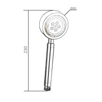 Душевая лейка Orange, 1 режим струи, сталь матовая, LM33pd