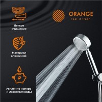 Душевая лейка Orange, 1 режим струи, сталь матовая, LM33pd
