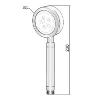 Душевая лейка Orange, 1 режим струи, черный матовый, LM33PDb