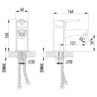 Смеситель для раковины Lemark Mars LM3506C, хром