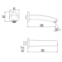 Излив для ванны Lemark, хром, LM3581C