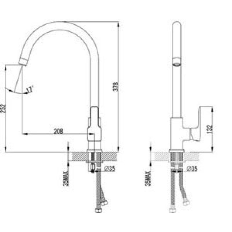 Смеситель для кухни Lemark Basis LM3605C, хром