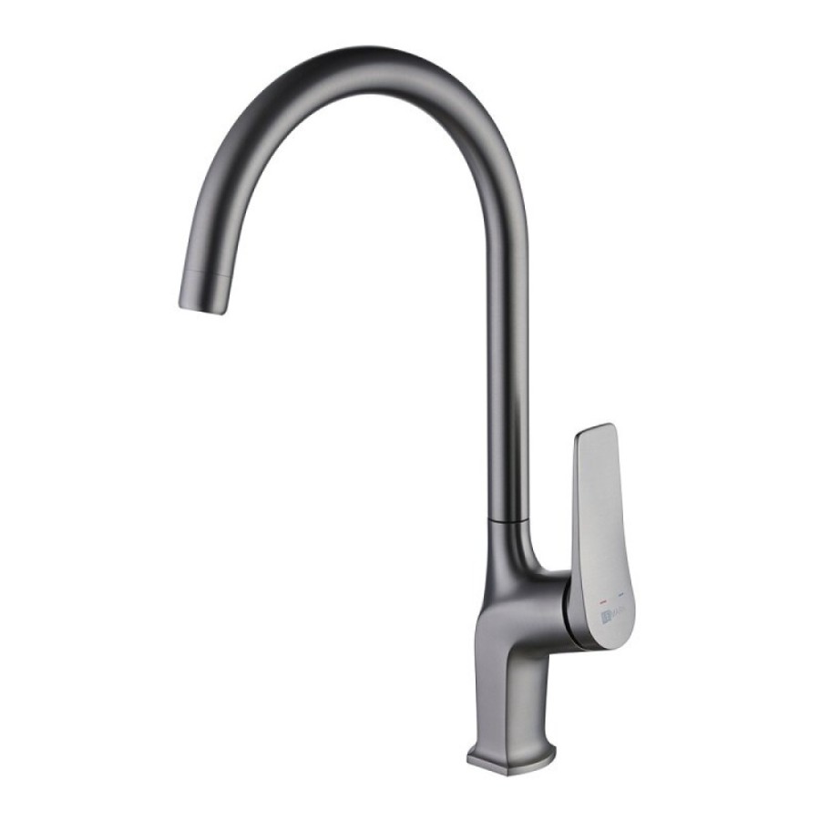 Смеситель Lemark Bronx LM3705GM, для кухни, графит
