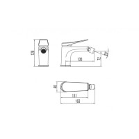 Смеситель для биде Lemark Bronx LM3708GM, с донным клапаном, графит